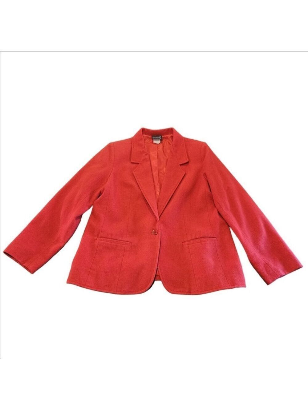Women's BonWorth Vintage Red One-Button Blazer Size 12